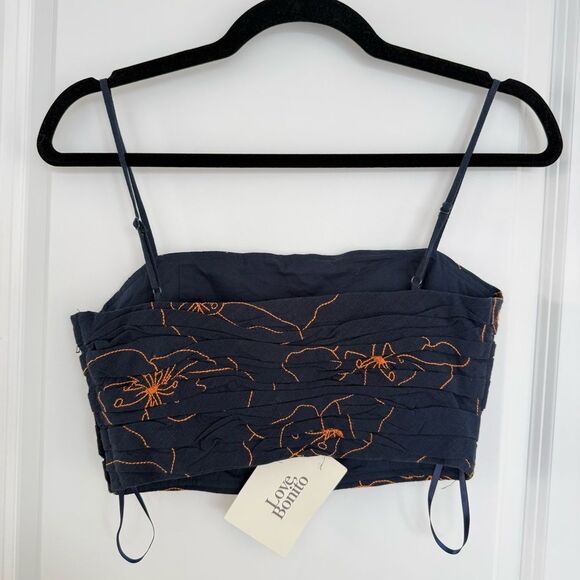 LOVE, BONITO | Naomi Embroidered Camisole Top in Rekindled Blooms - Picture 10 of 14